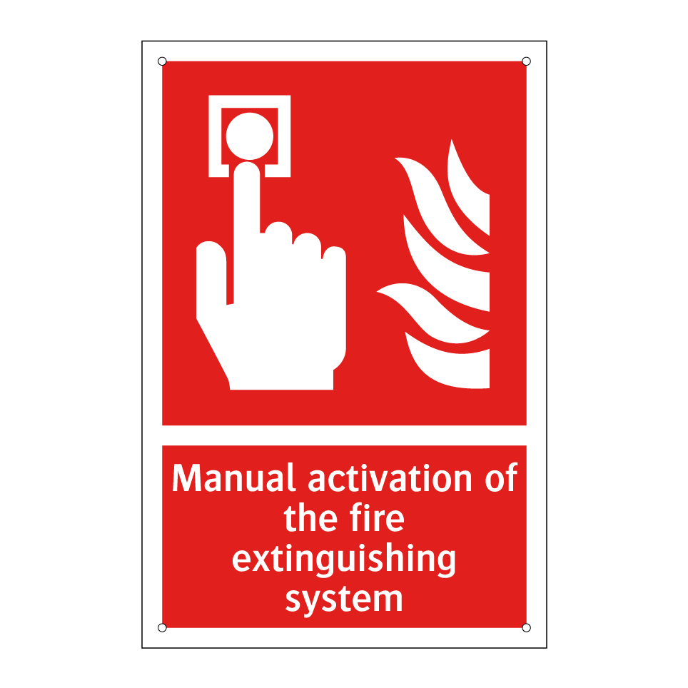 Manual activation of the fire extinguishing system