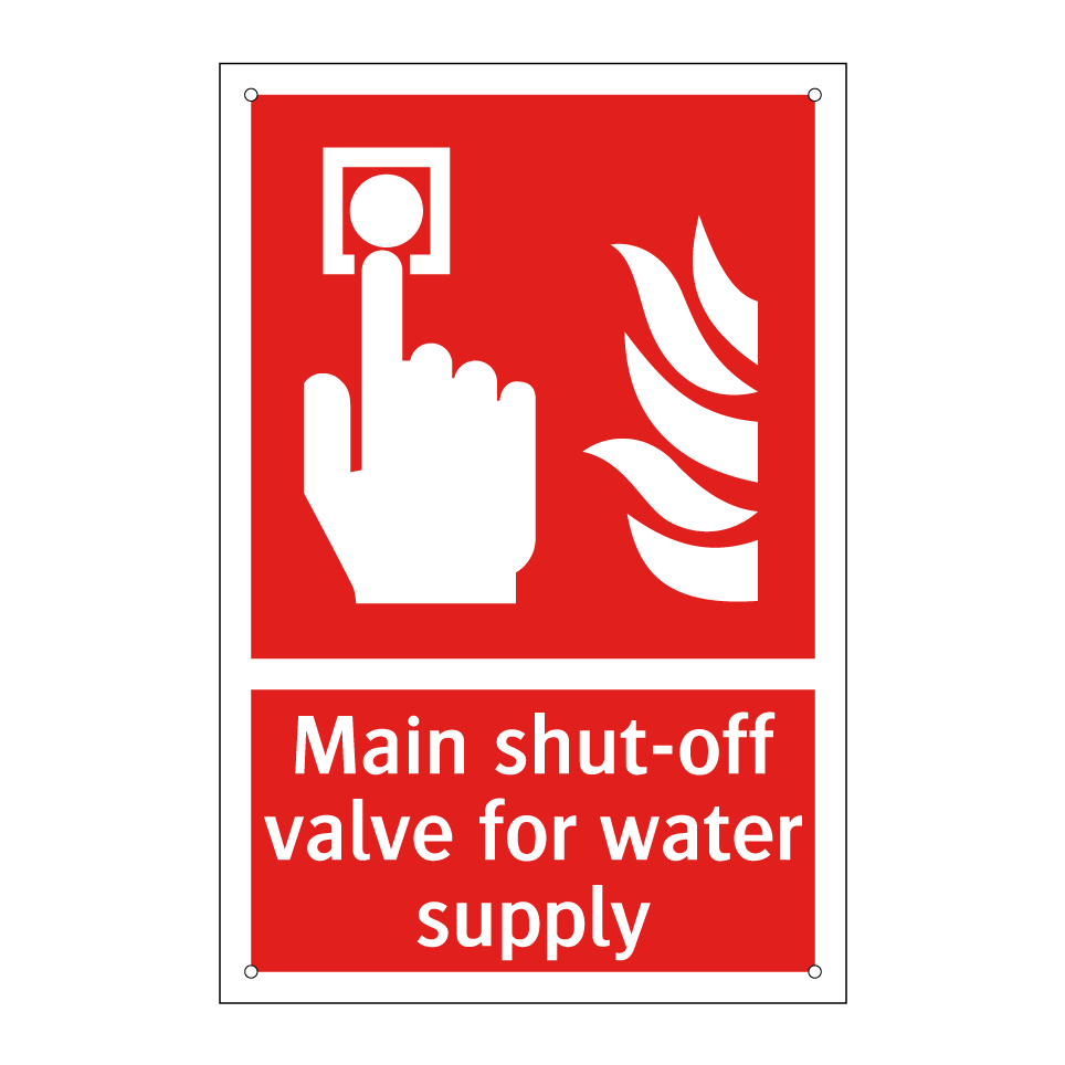 Main shut-off valve for water supply