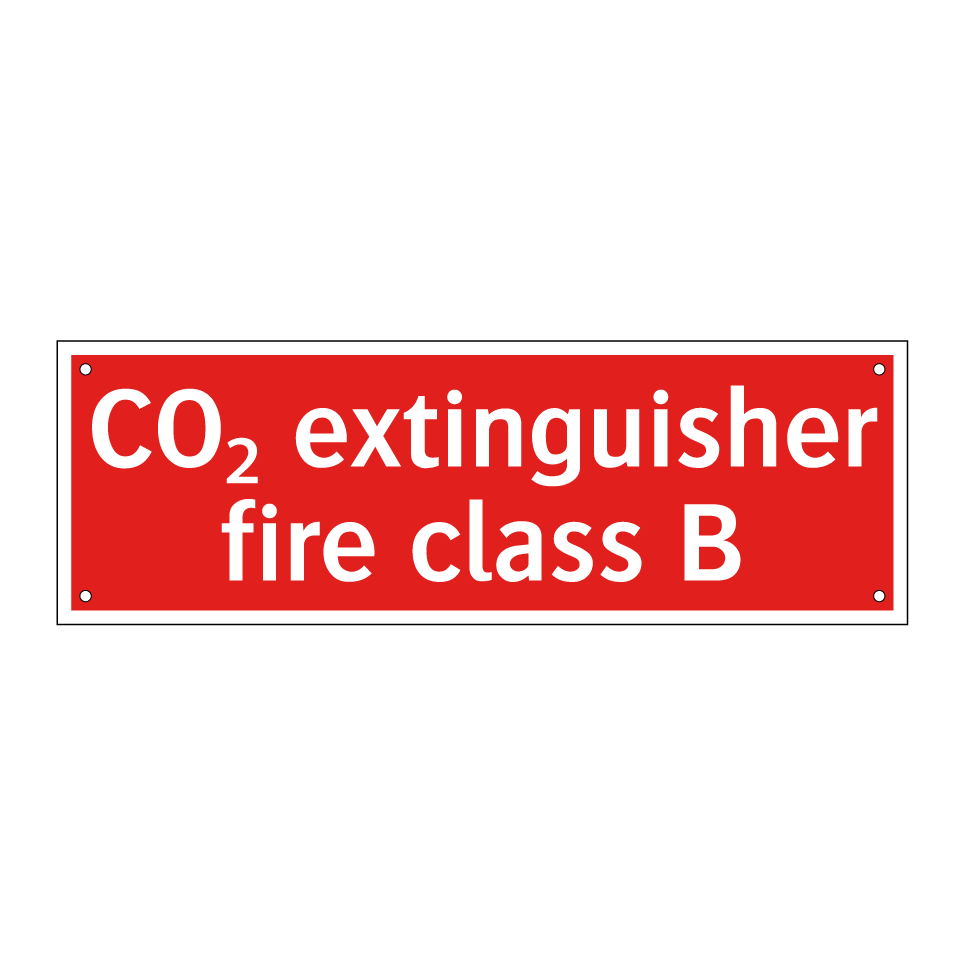 CO₂ extinguisher fire class B