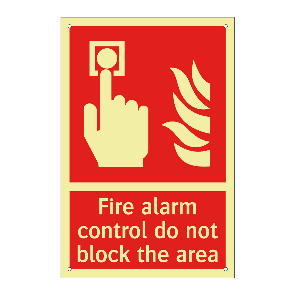 Fire alarm control do not block the area