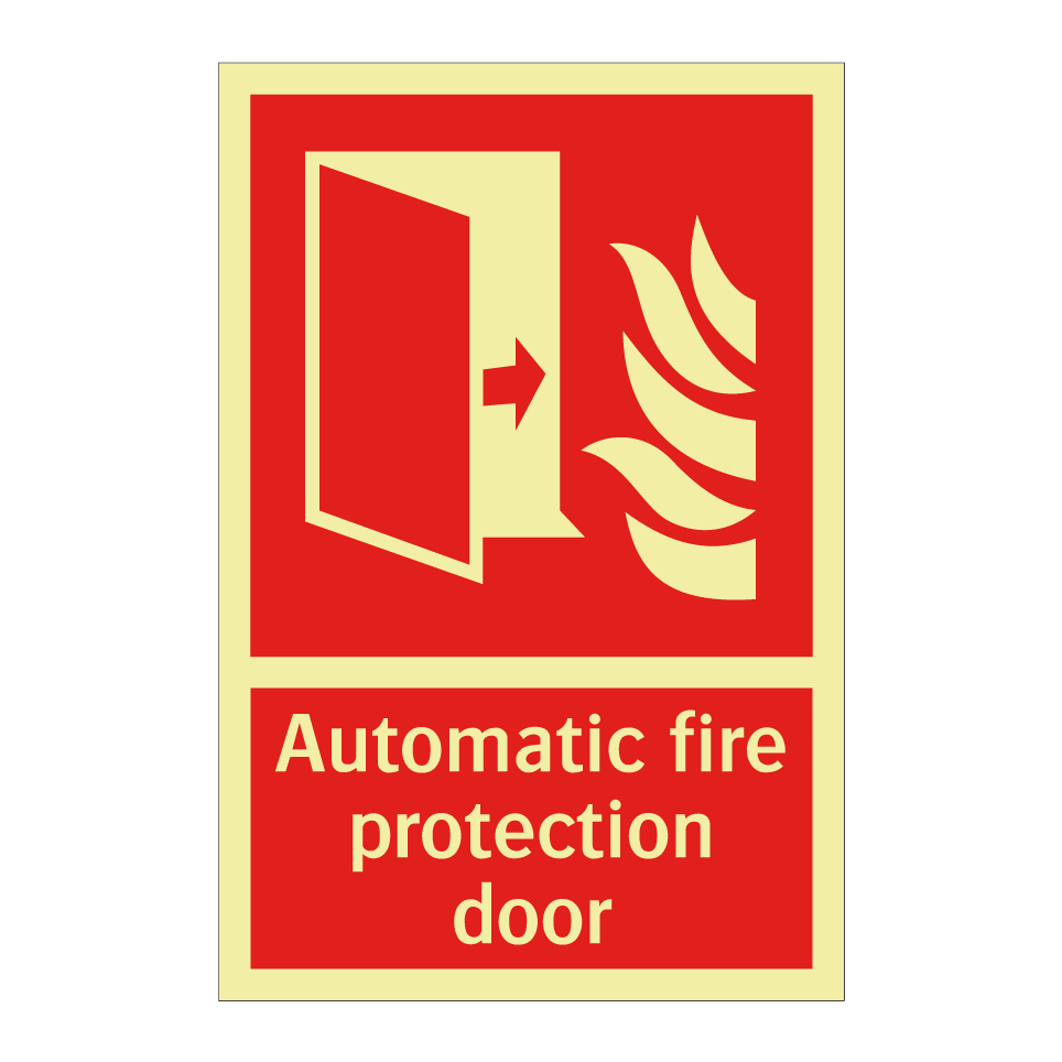 Automatic fire protection door