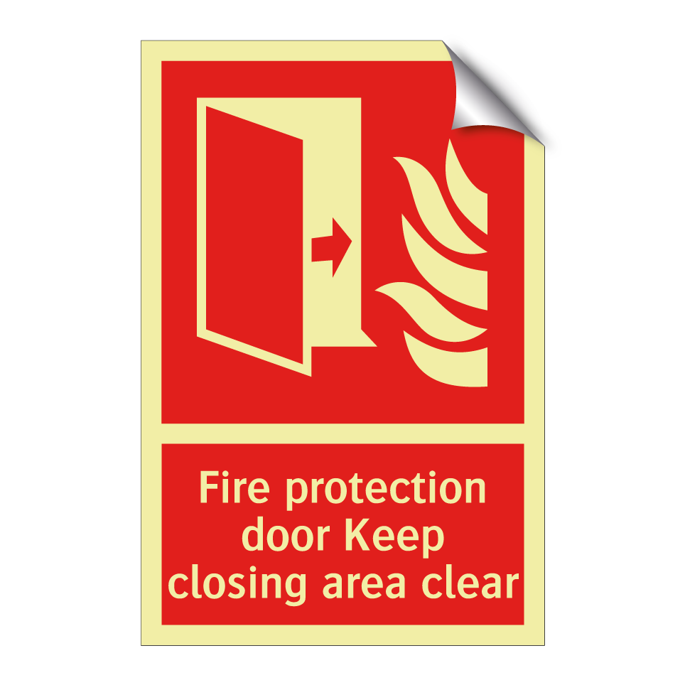 Fire protection door Keep closing area clear
