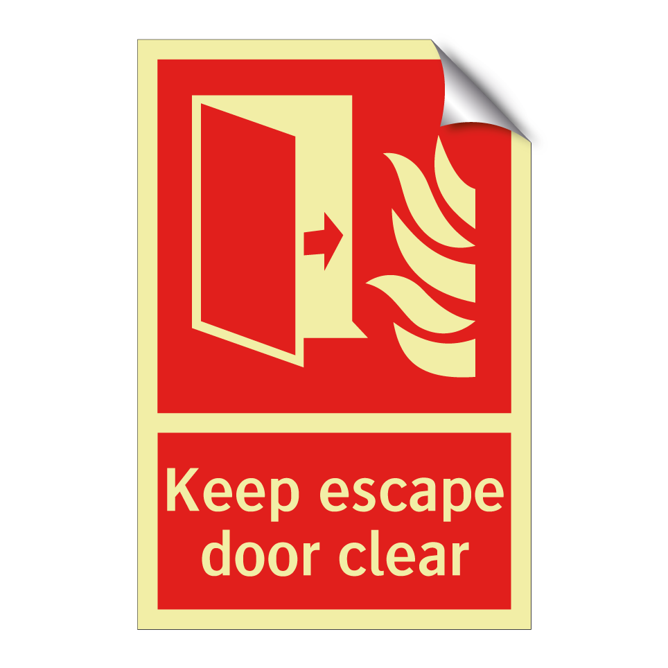 Keep escape door clear