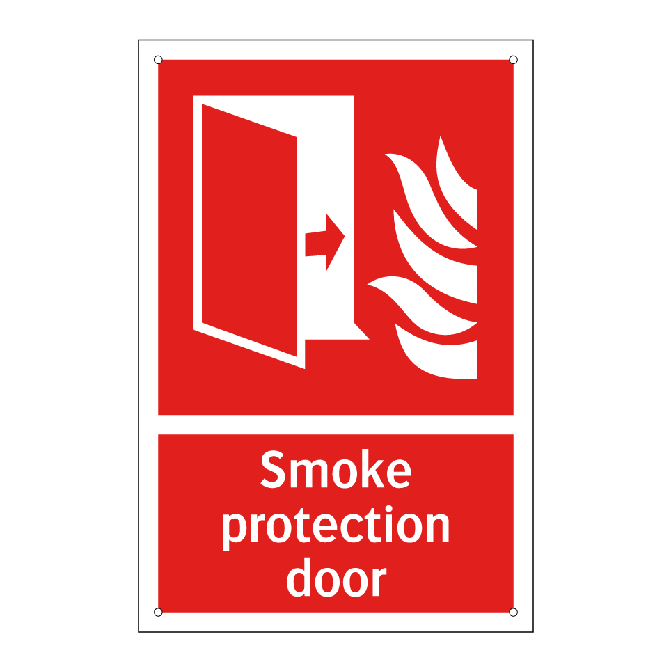 Smoke protection door