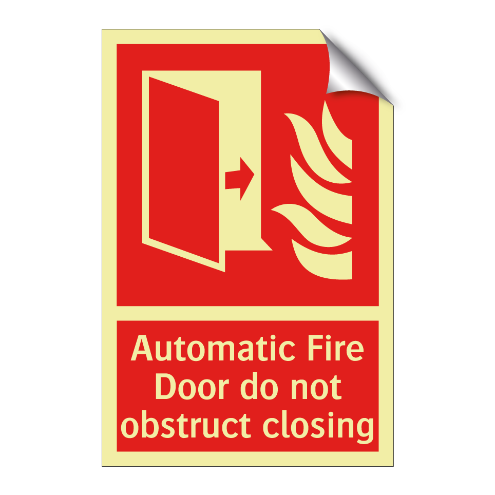 Automatic Fire Door do not obstruct closing