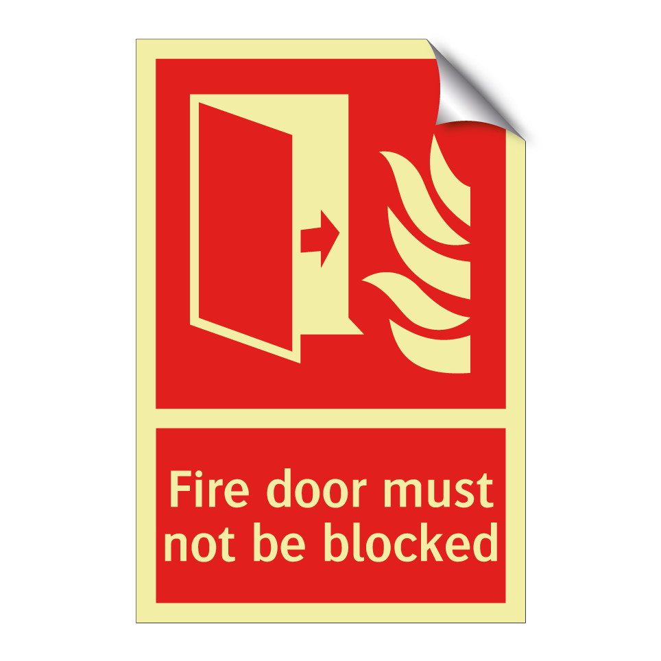 Fire door must not be blocked