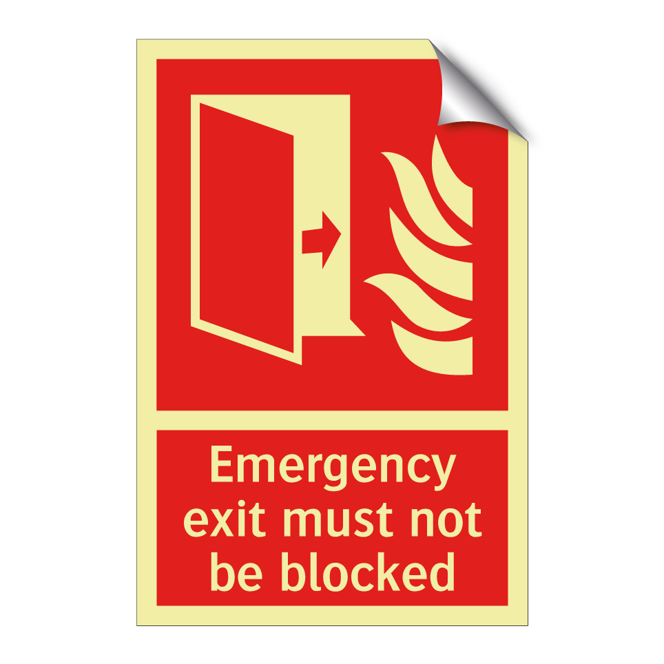Emergency exit must not be blocked