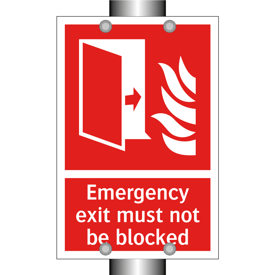 Emergency exit must not be blocked