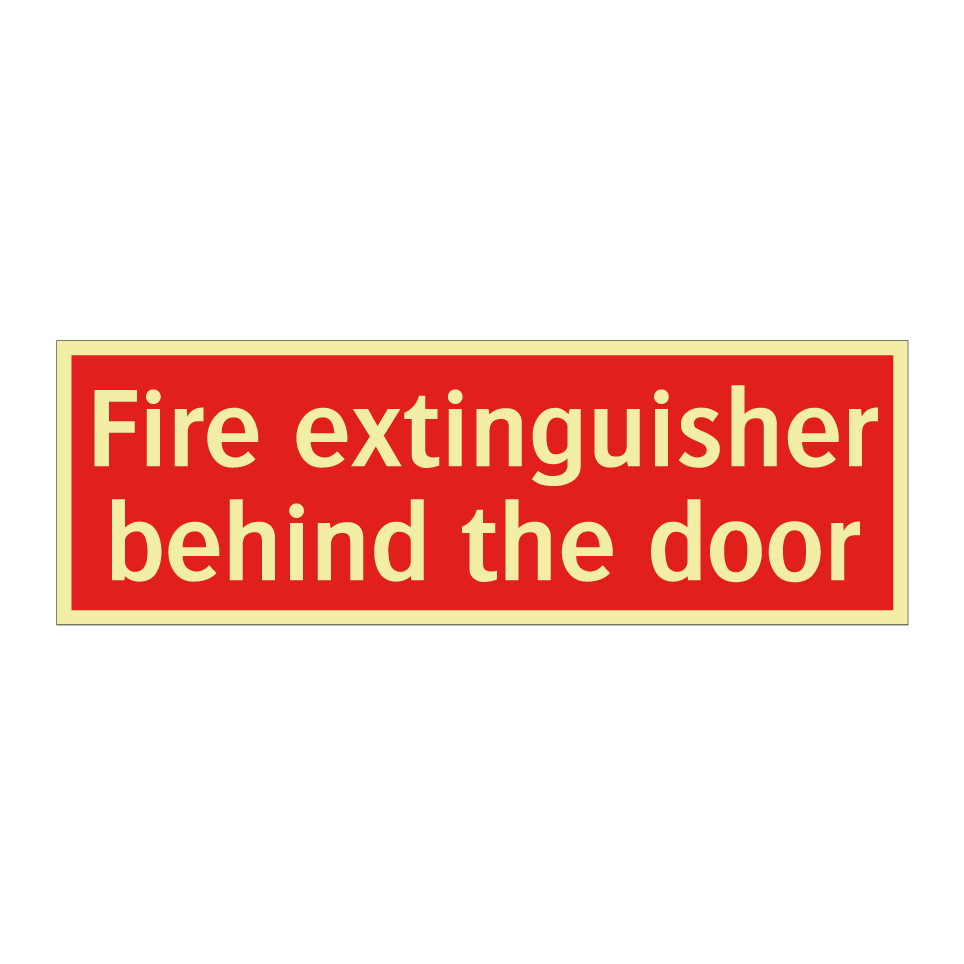 Fire extinguisher behind the door