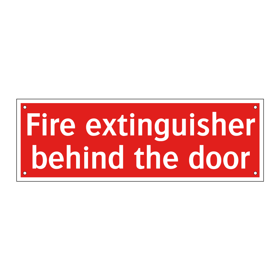 Fire extinguisher behind the door
