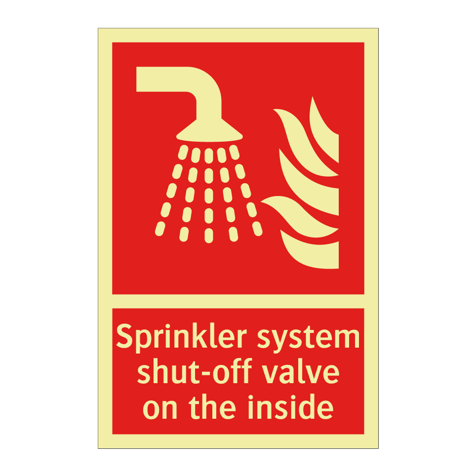 Sprinkler system shut-off valve on the inside