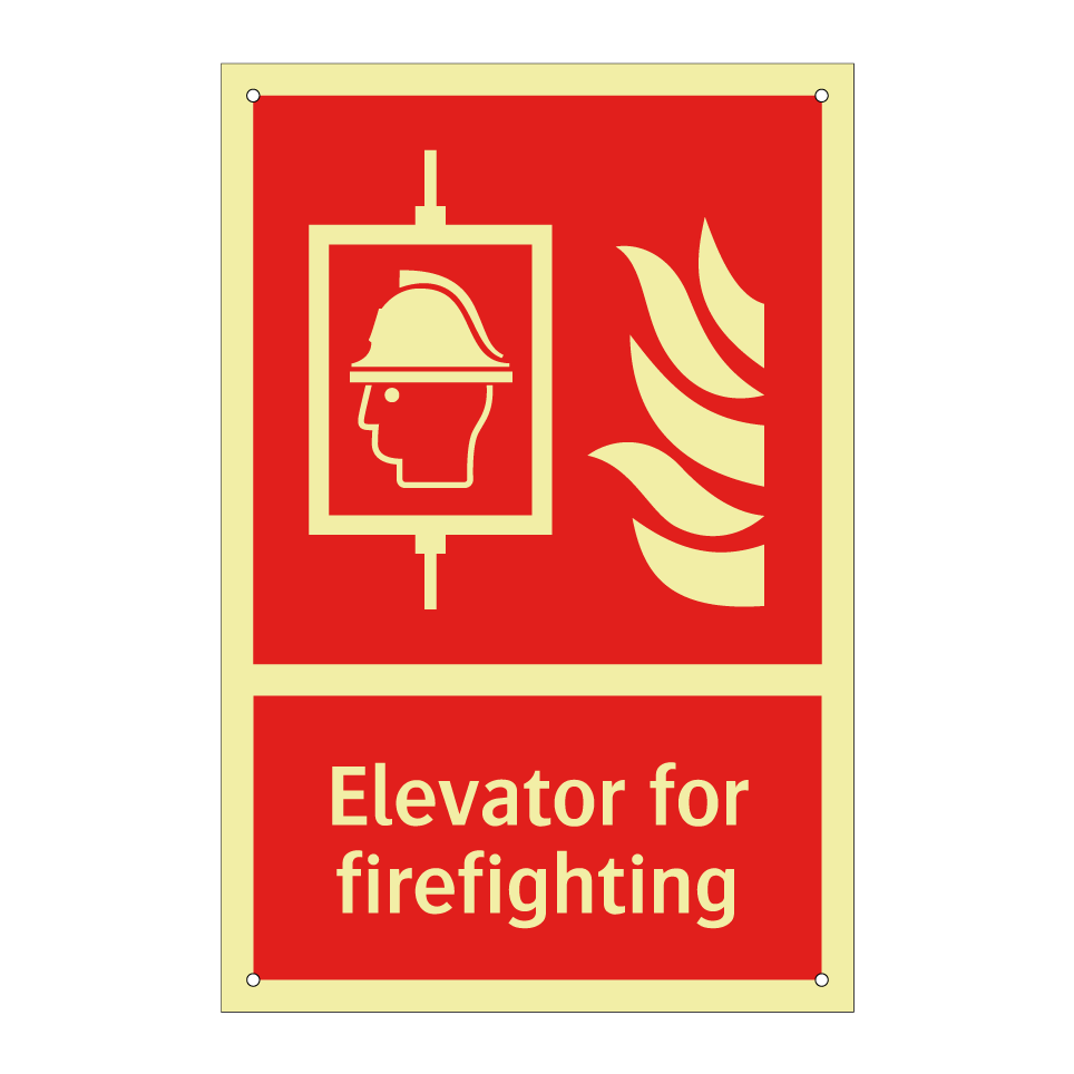 Elevator for firefighting