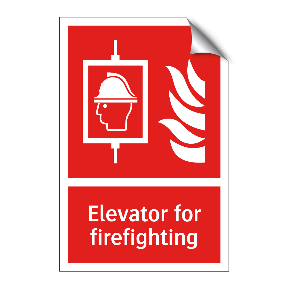 Elevator for firefighting