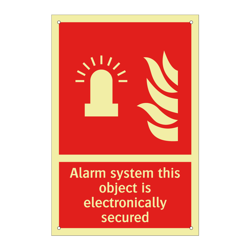 Alarm system this object is electronically secured