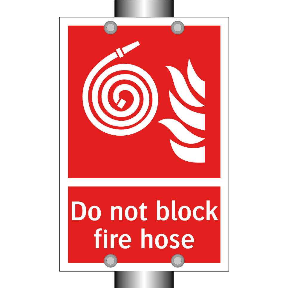 Do not block fire hose