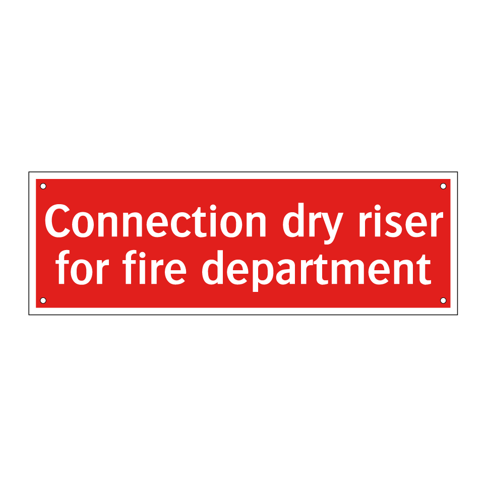 Connection dry riser for fire department