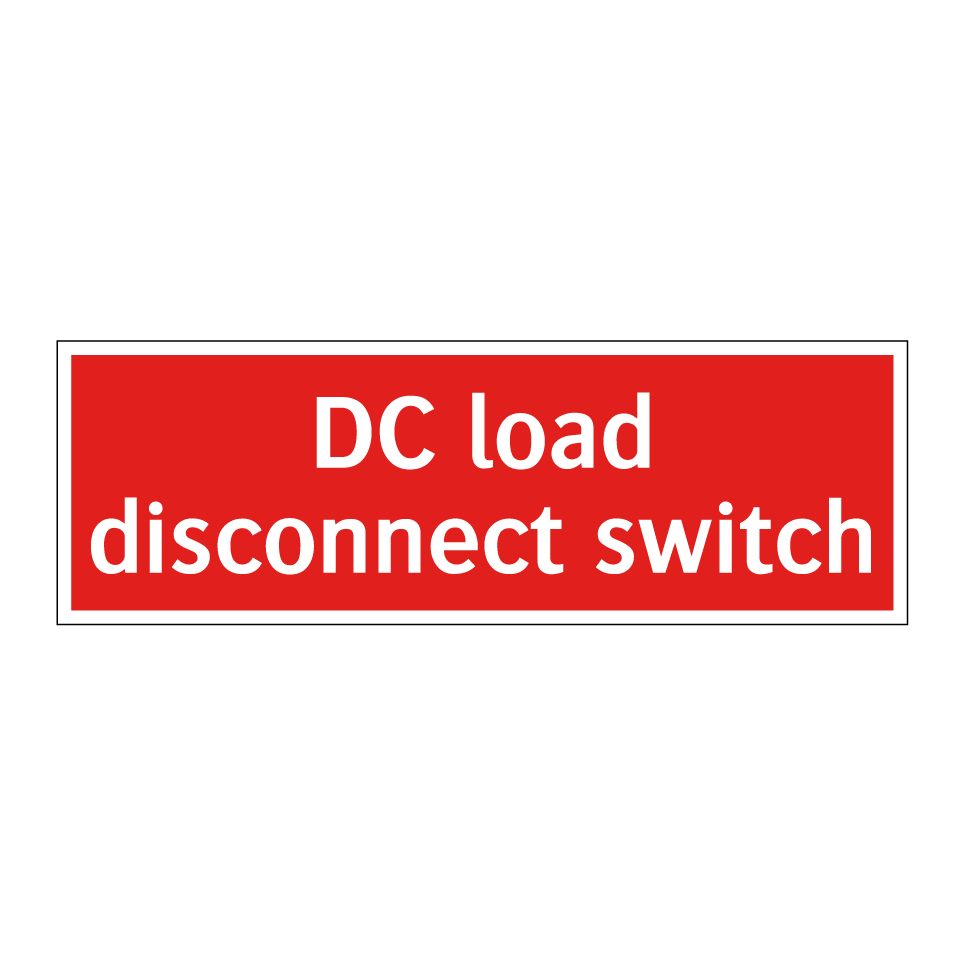 DC load disconnect switch