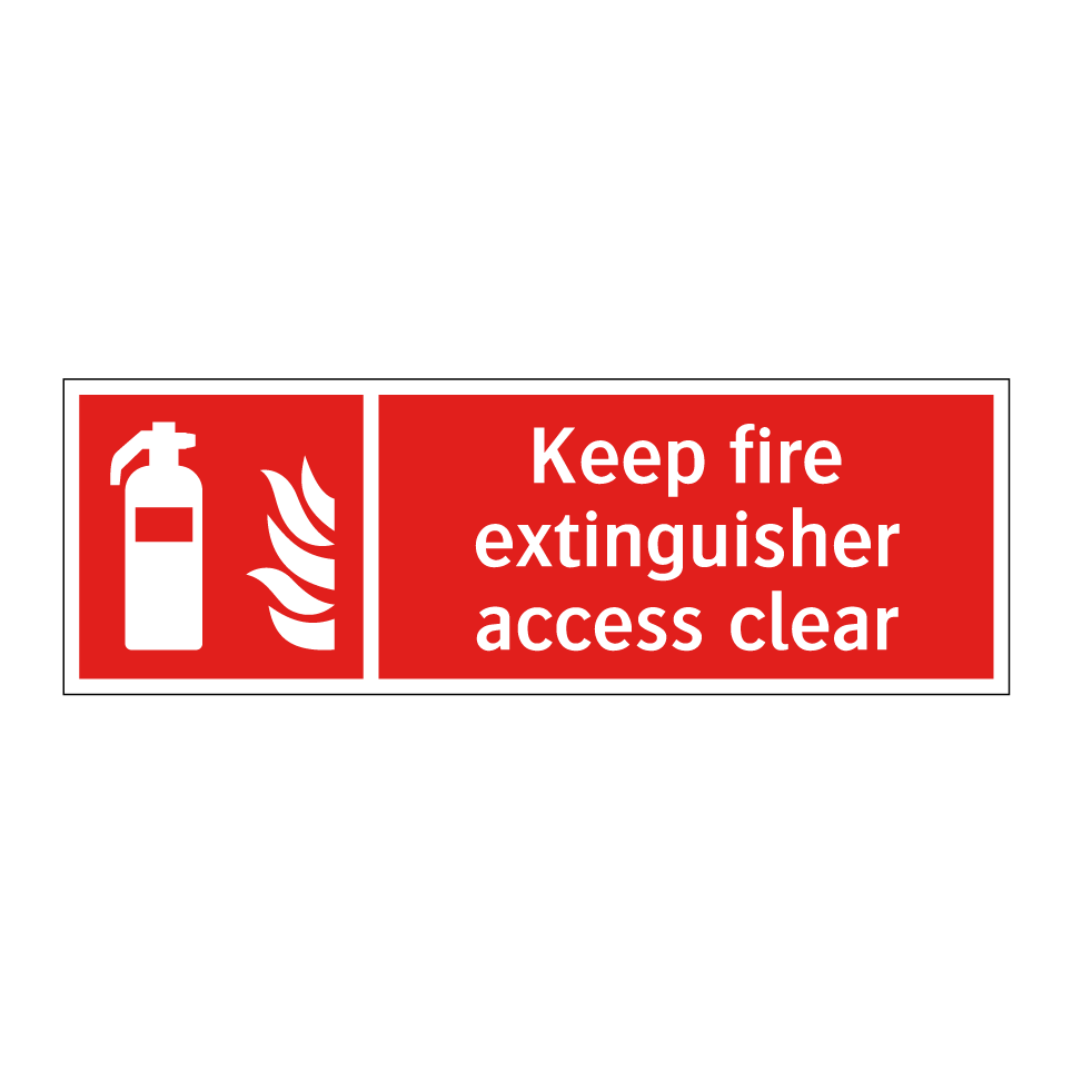 Keep fire extinguisher access clear