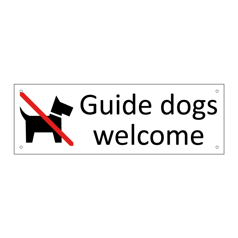Guide dogs welcome