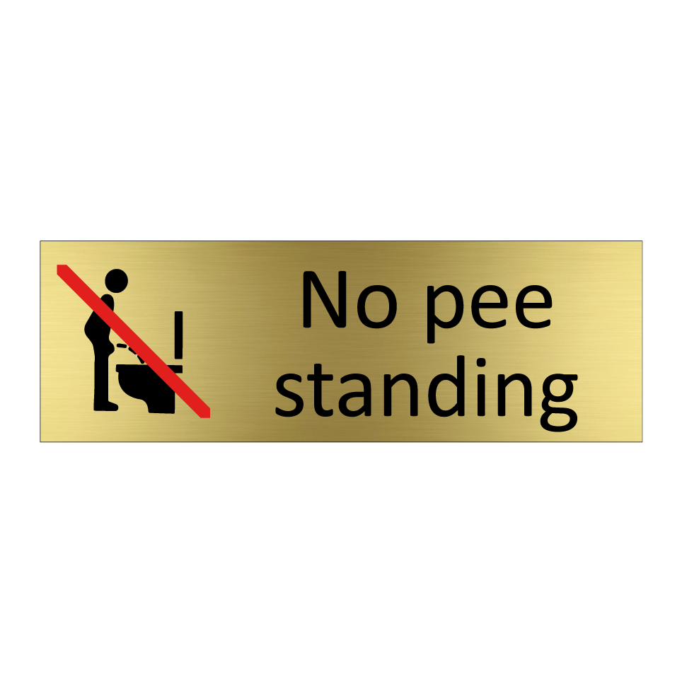 No pee standing