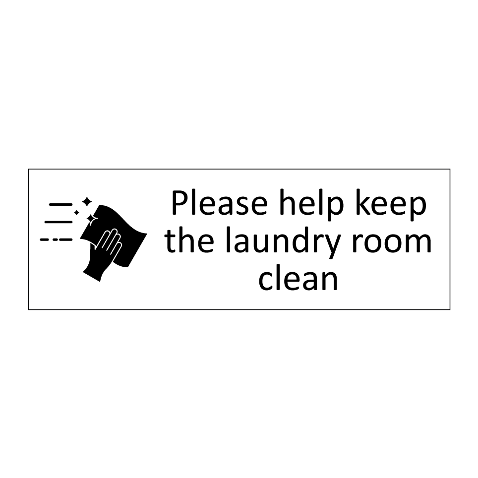 Please help keep the laundry room clean