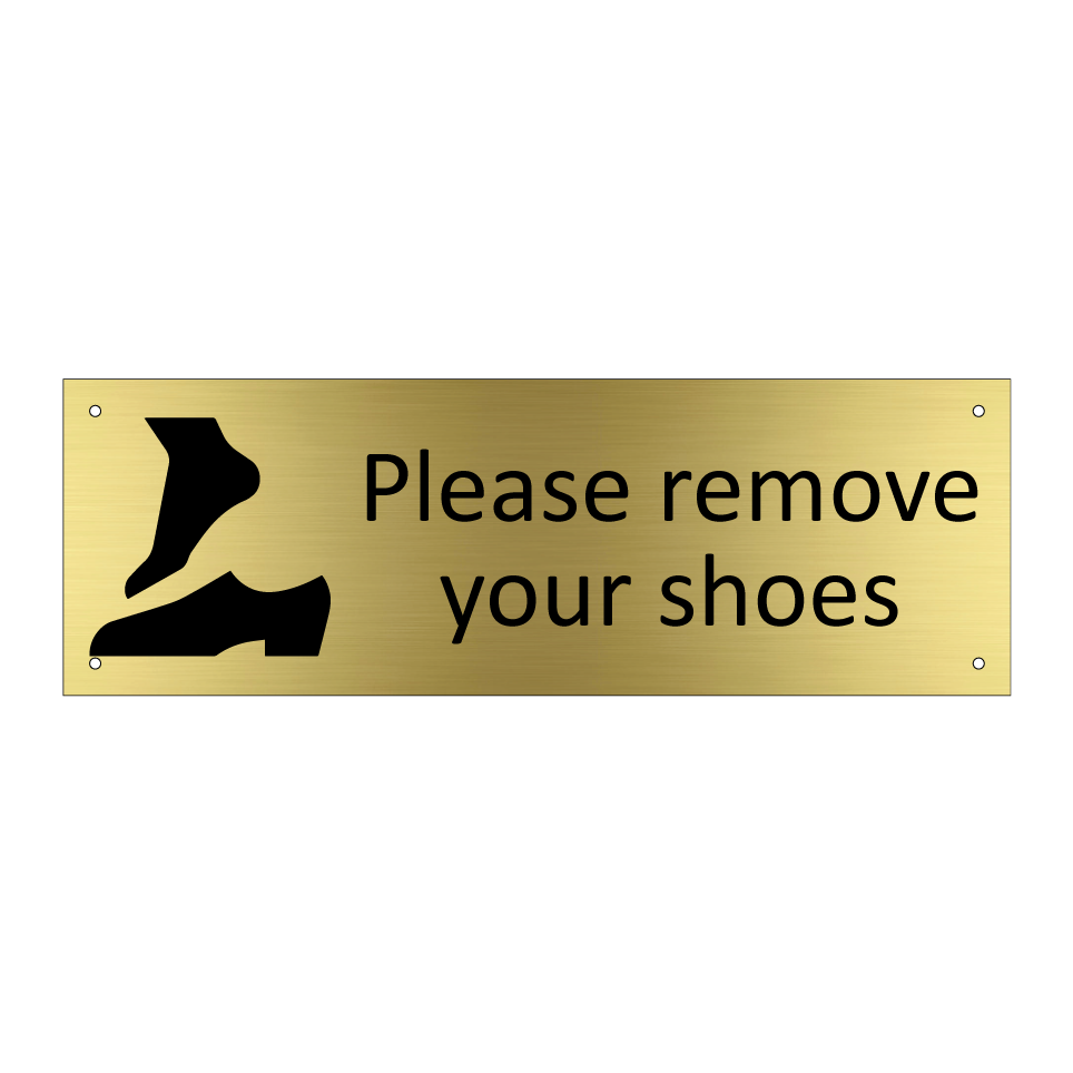 Please remove your shoes