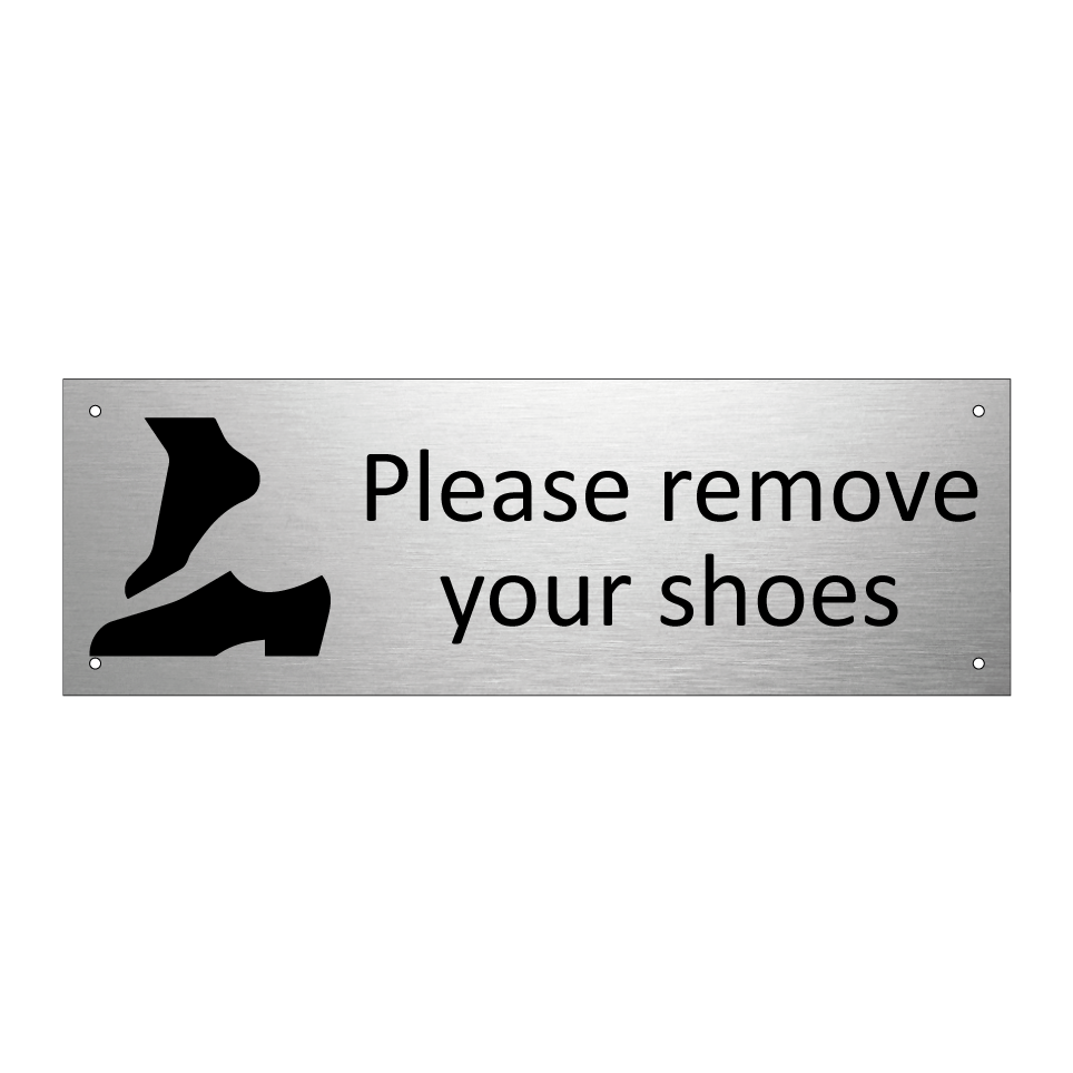 Please remove your shoes