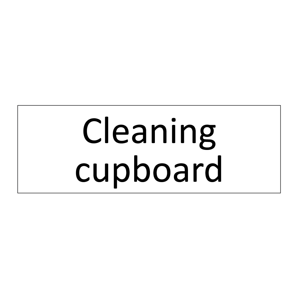 Cleaning cupboard