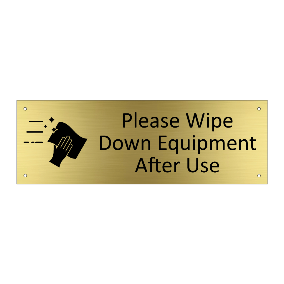 Please Wipe Down Equipment After Use