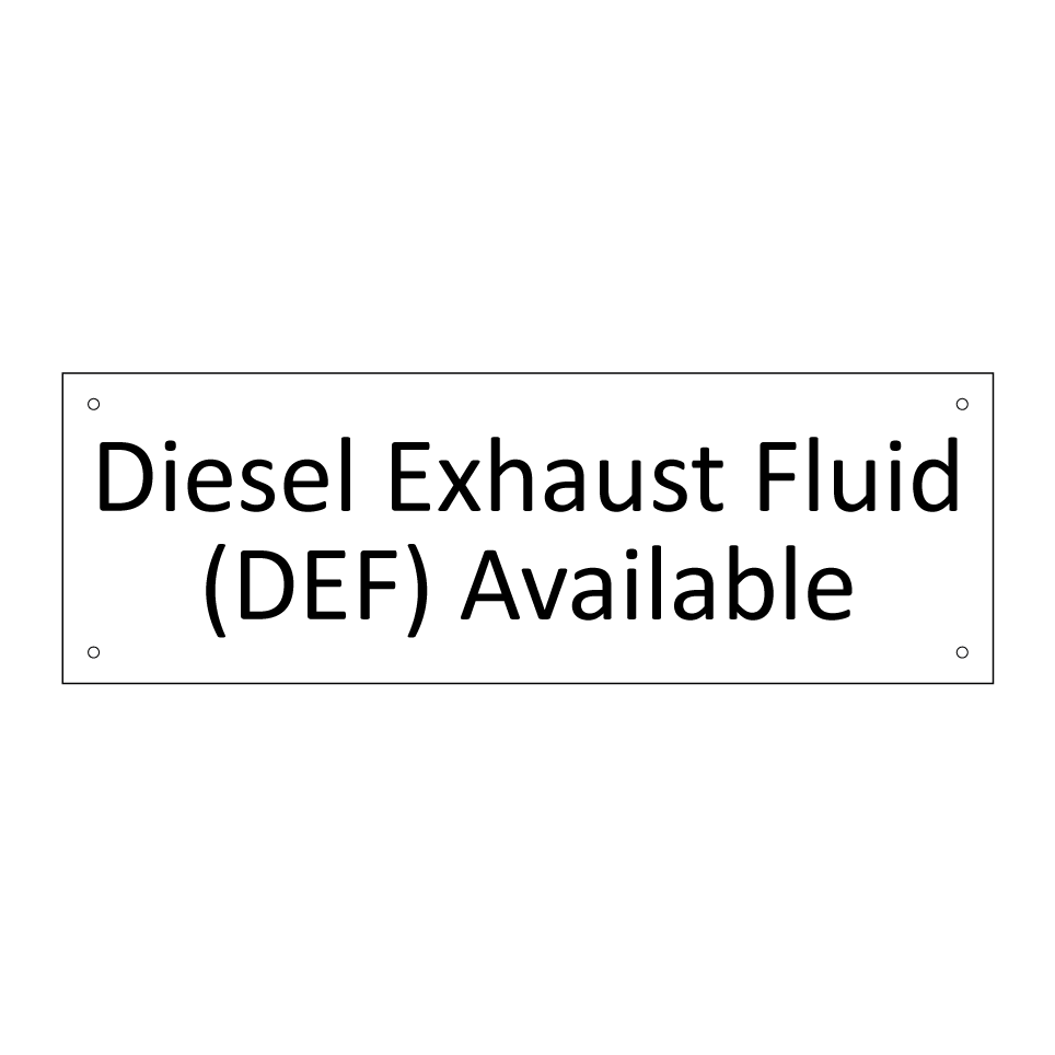 Diesel Exhaust Fluid (DEF) Available