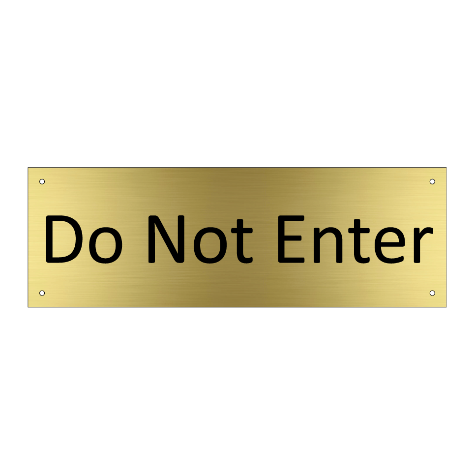 Do Not Enter