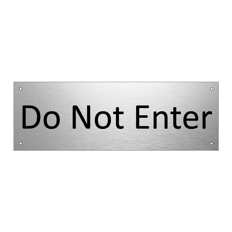 Do Not Enter