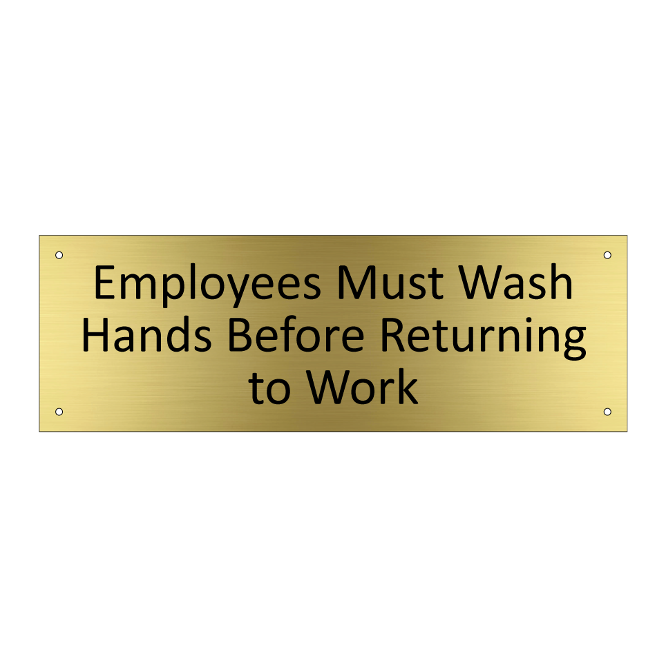 Employees Must Wash Hands Before Returning to Work