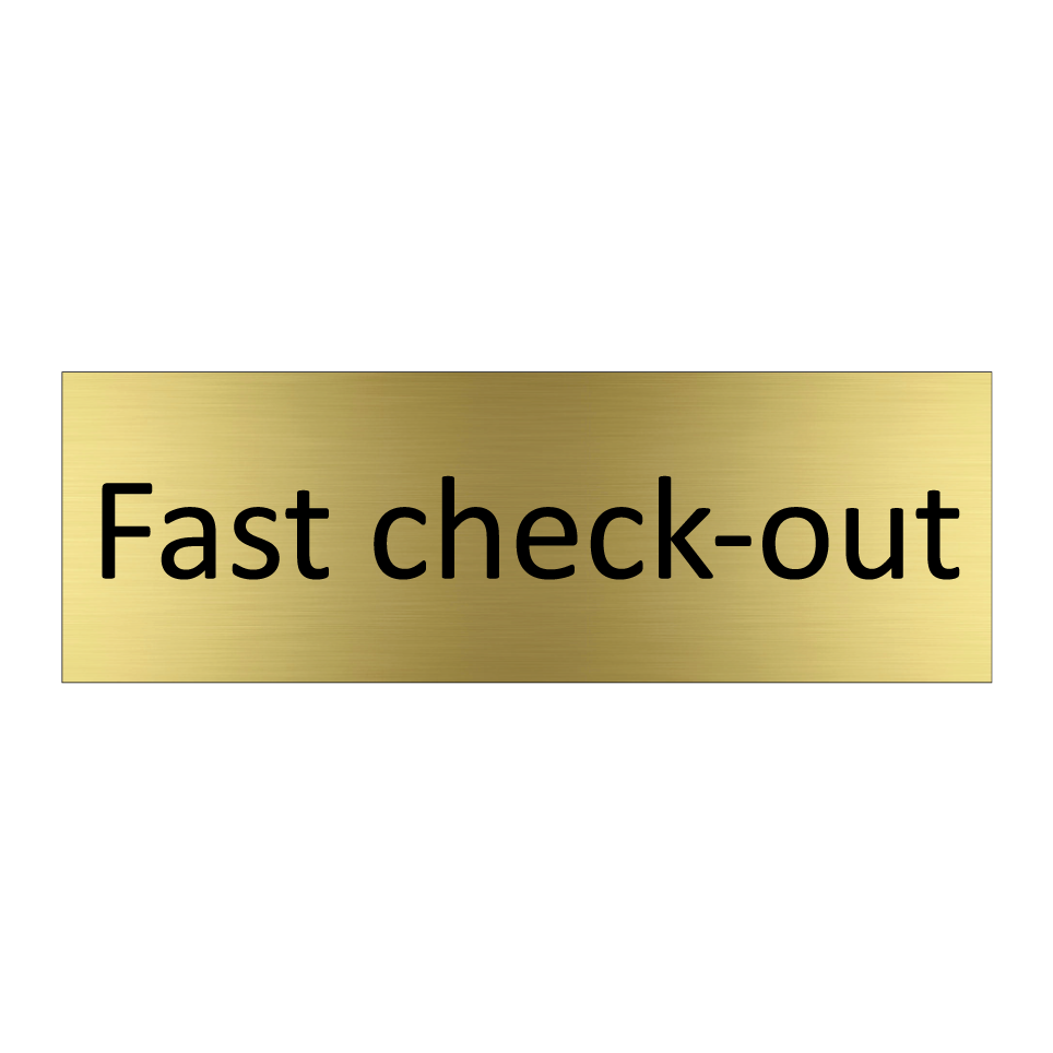 Fast check-out