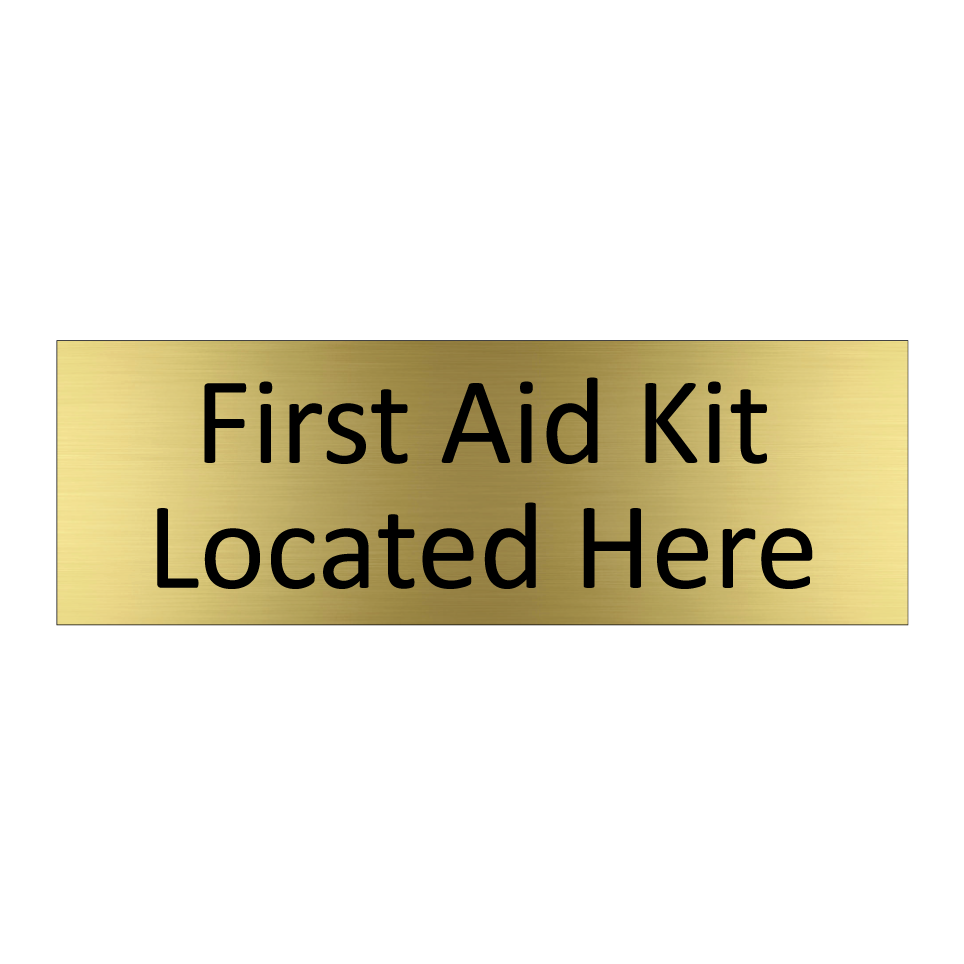 First Aid Kit Located Here