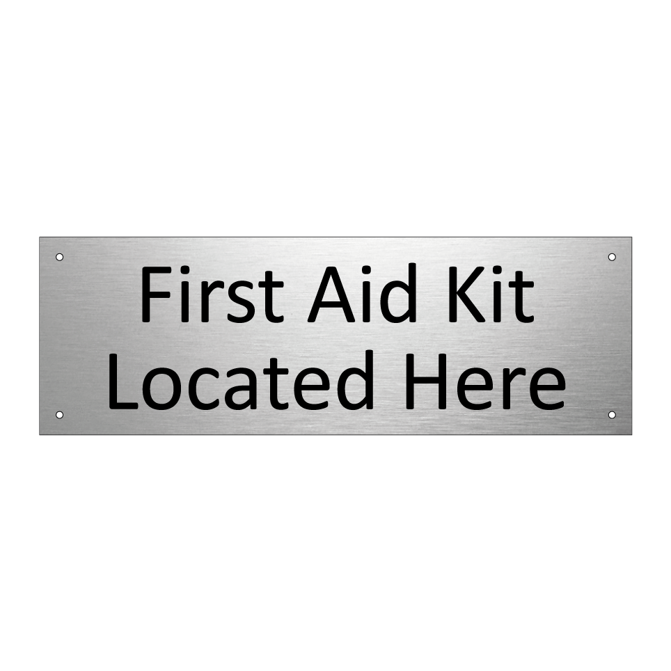 First Aid Kit Located Here