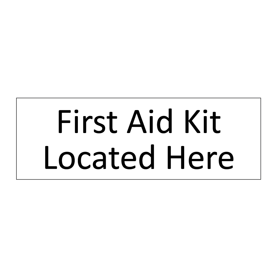 First Aid Kit Located Here