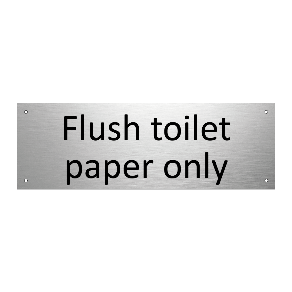 Flush toilet paper only