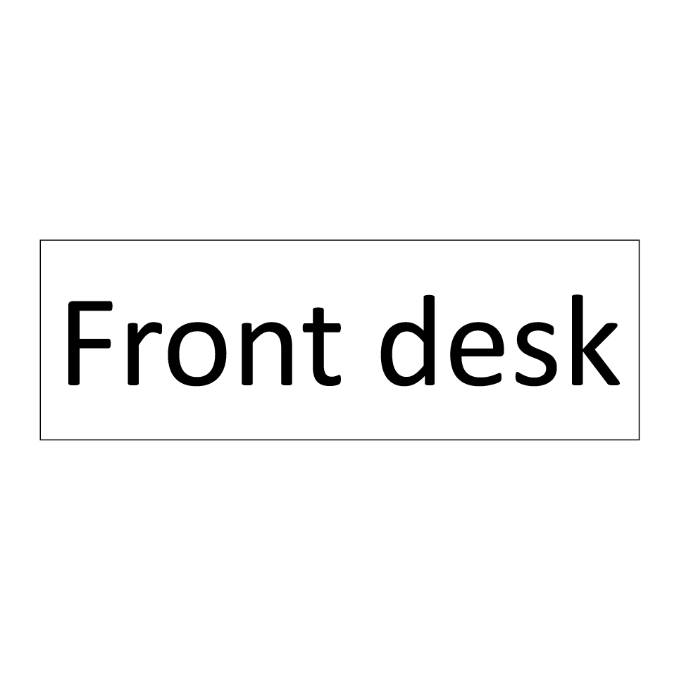 Front desk