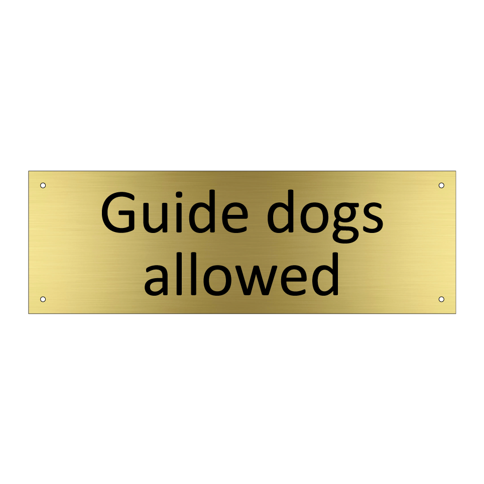 Guide dogs allowed