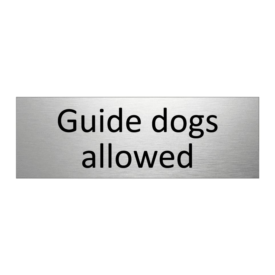 Guide dogs allowed