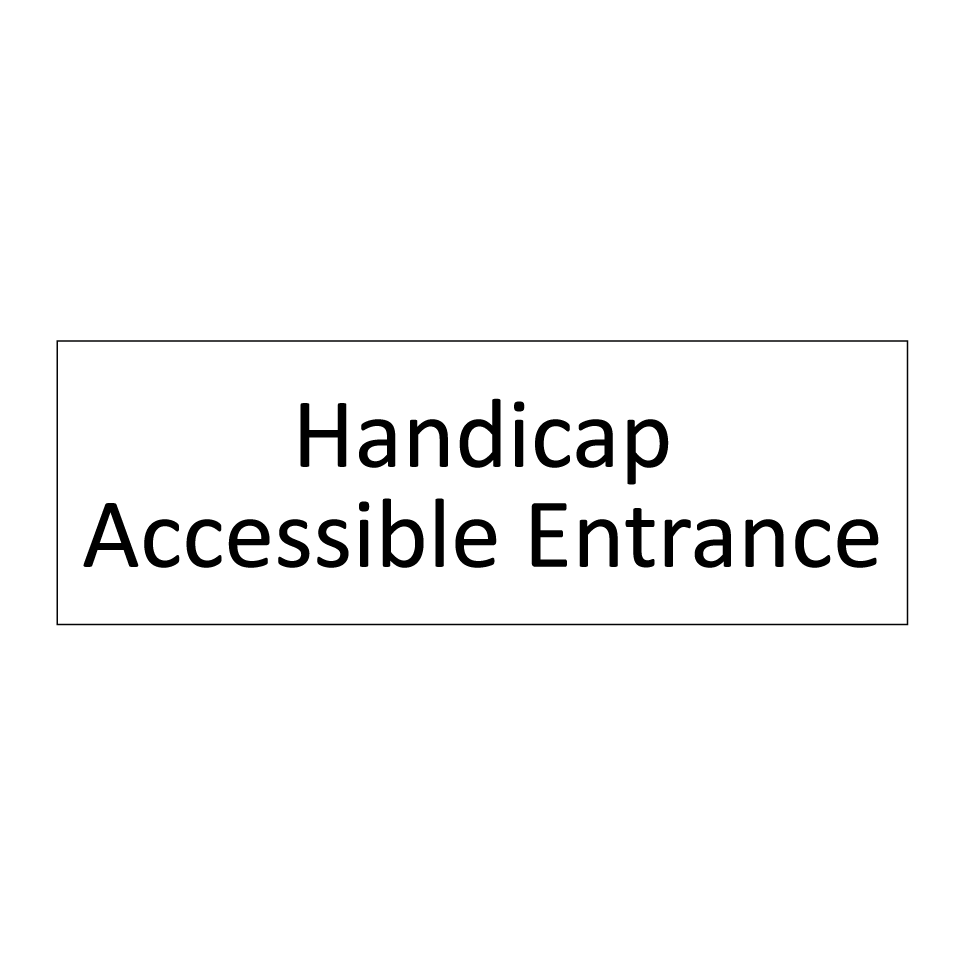Handicap Accessible Entrance