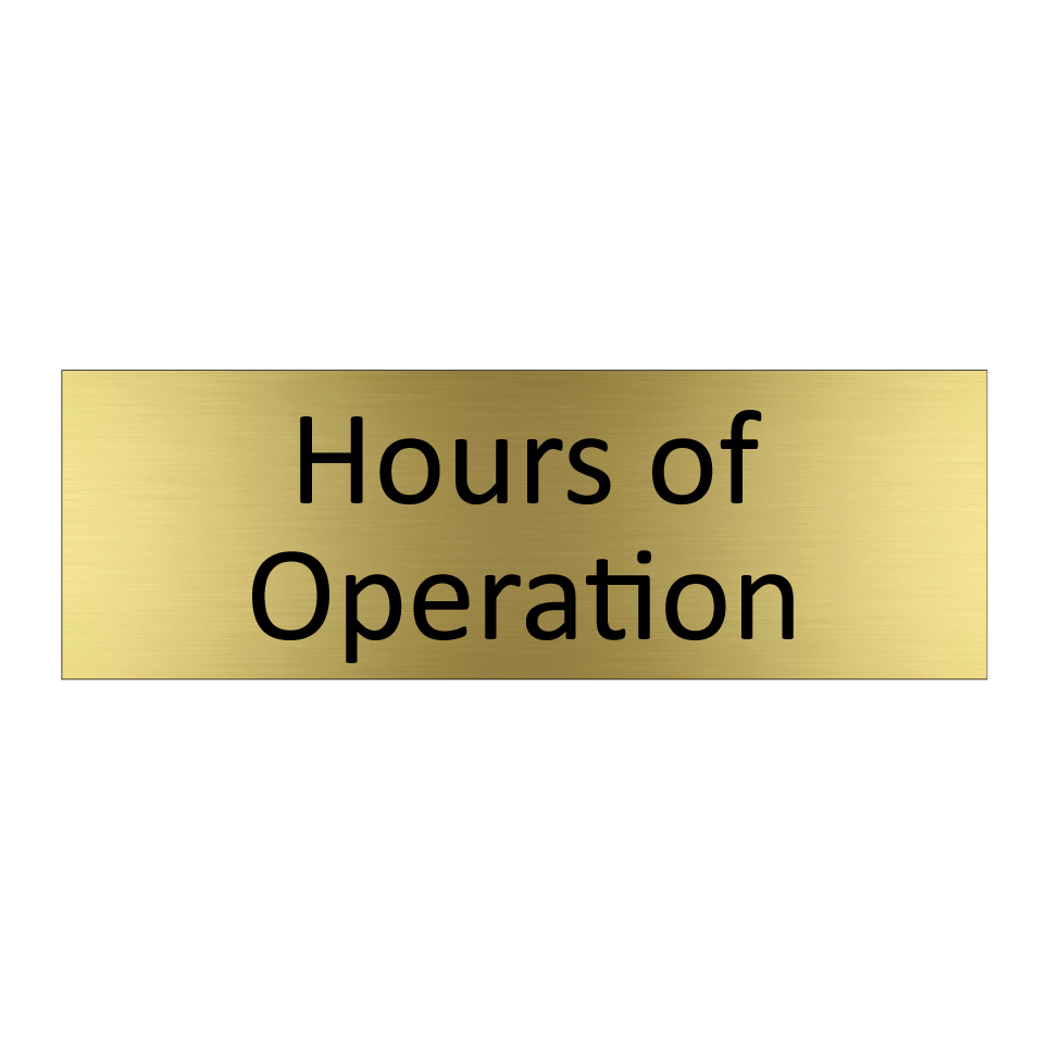 Hours of Operation