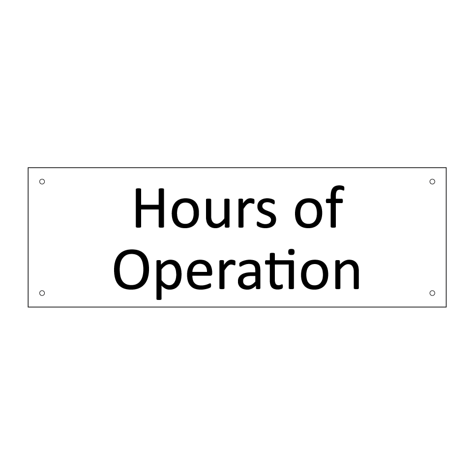 Hours of Operation