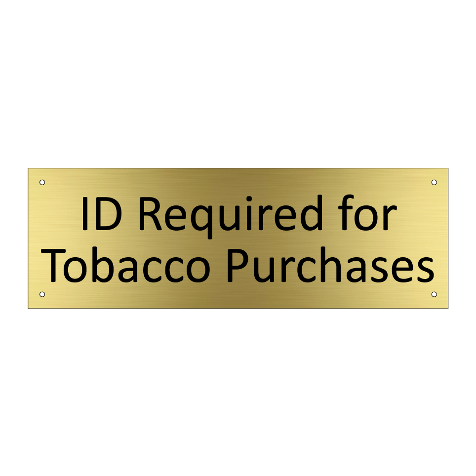 ID Required for Tobacco Purchases