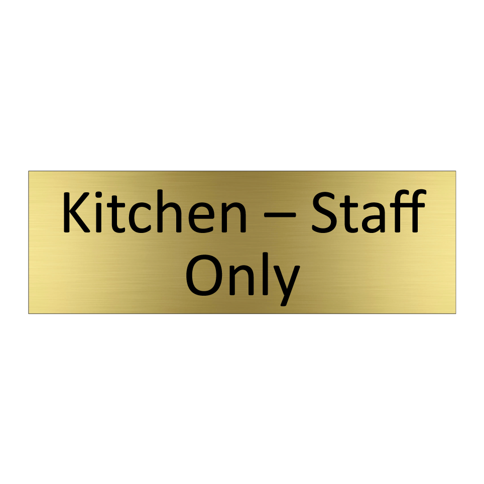 Kitchen – Staff Only