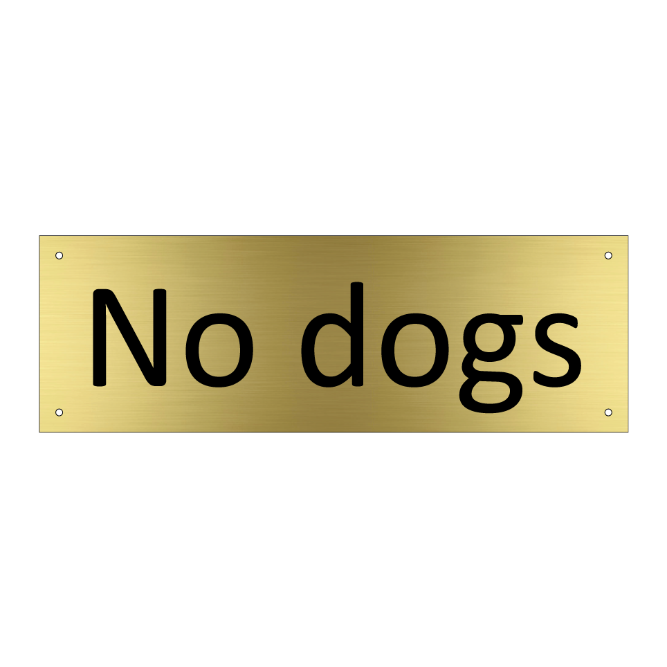 No dogs