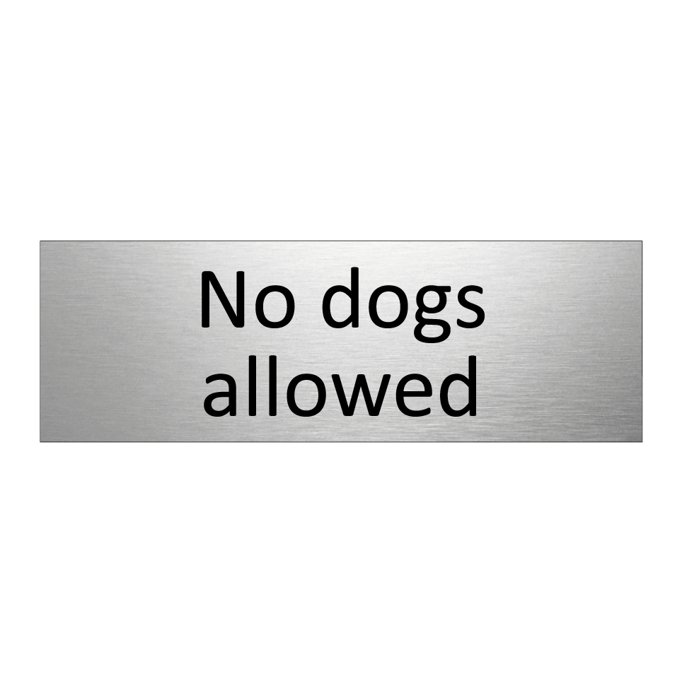 No dogs allowed