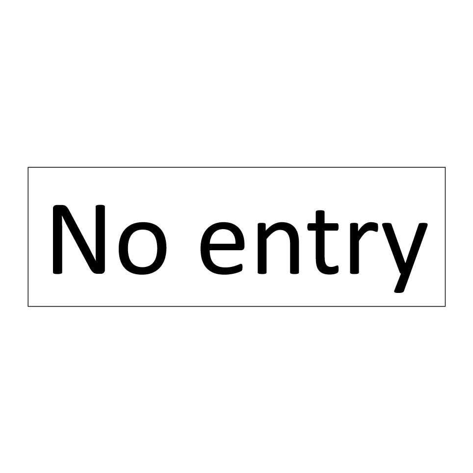 No entry
