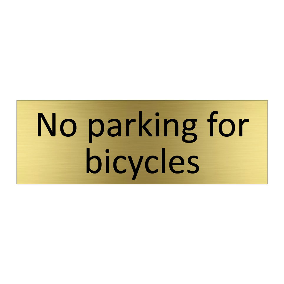 No parking for bicycles
